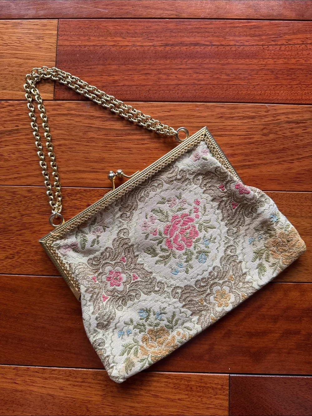 Simon by Mister Ernest Floral Tapestry Handbag Made in Italy